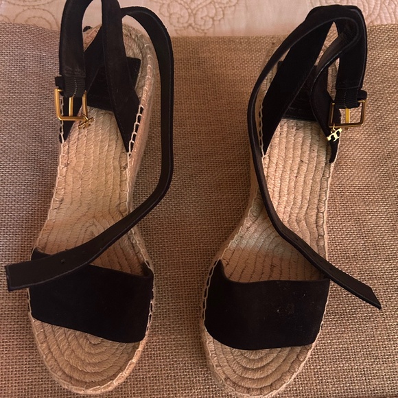 Tory Burch Shoes - Tory Burch Espadrille Sandals Black